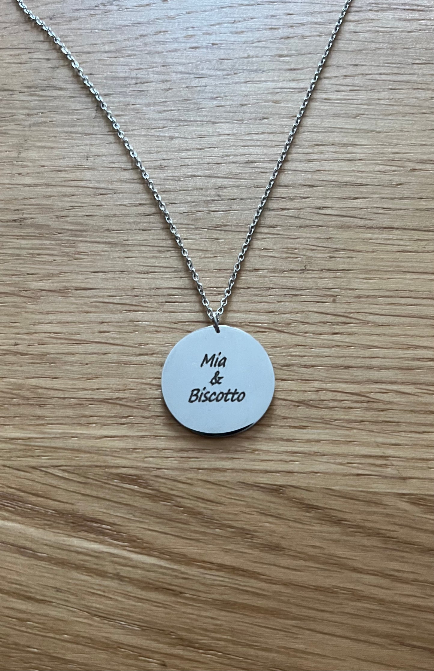 Collana con ciondolo personalizzato con immagine e testo